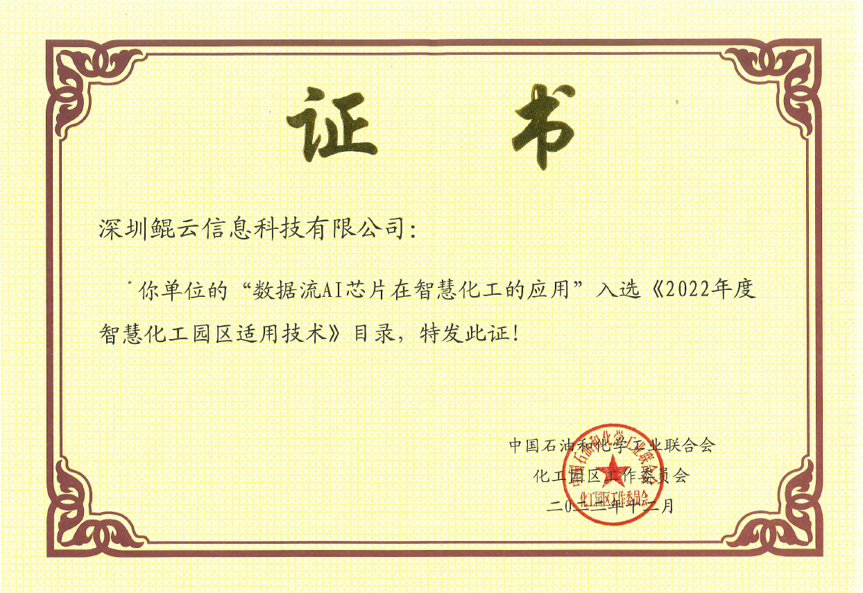 Smart Chemical Industrial Park Applicable Technology Catalog